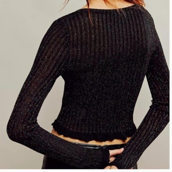 FREE PEOPLE, Erica Lurex Cardi- NWOT - Picture 4 of 8